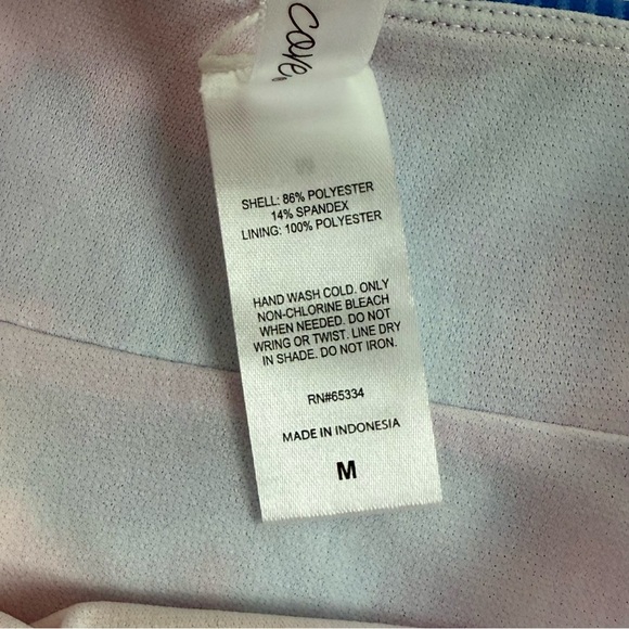 Salt + Cove Bikini Bottom Juniors Medium Pink Multi Hazy Pattern Swim Ribbed NWT - Picture 5 of 8